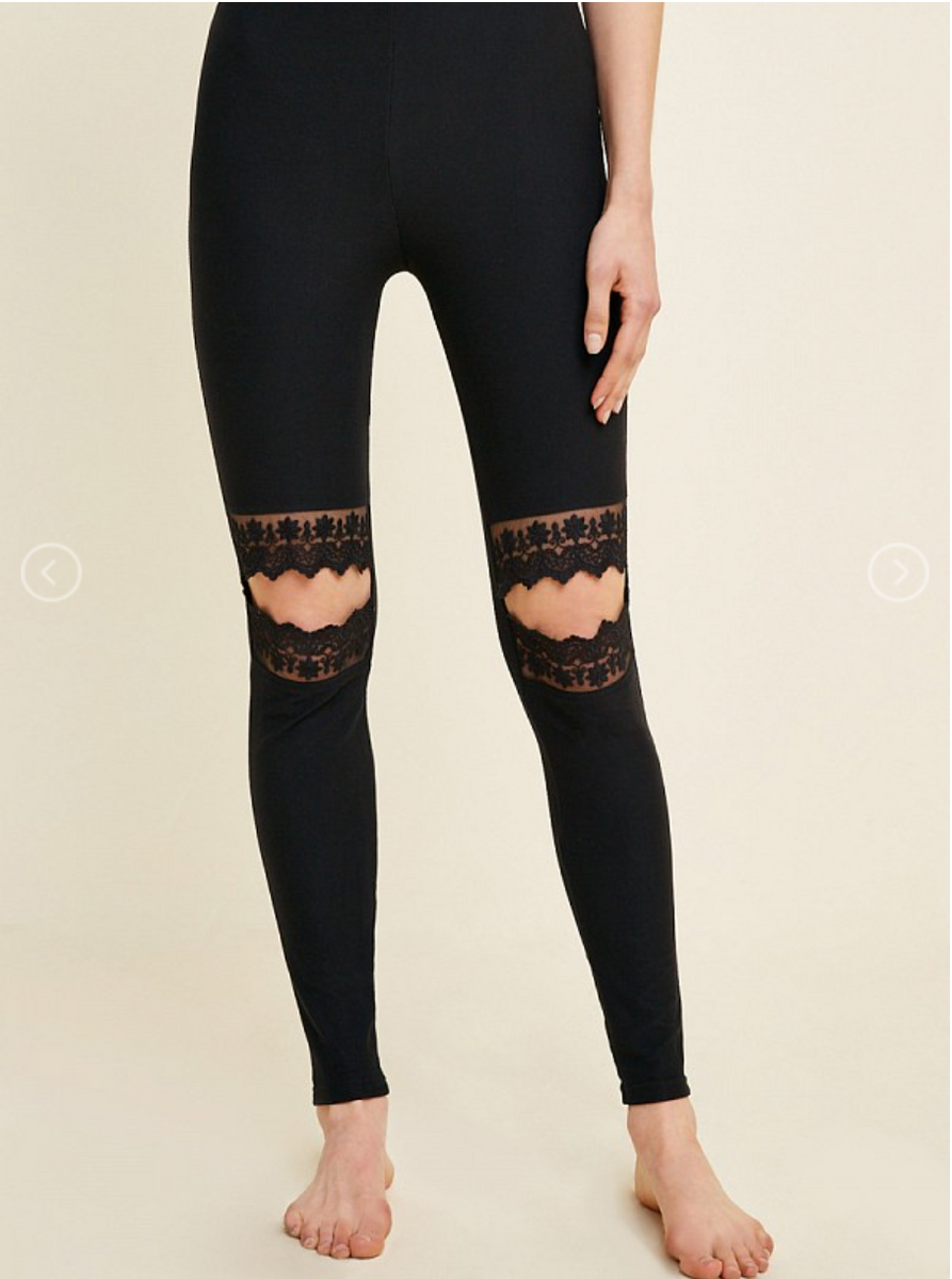 Lace Cut Out Leggings – Confident Style Shop